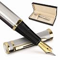 Wordsworth &amp; Black Fountain Pen Set for Writing,Extra Fine Nib, Silver