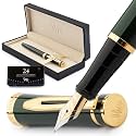 Wordsworth &amp; Black Luxury Fountain Pen Set for Writing, Fine Nib, Green