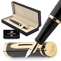 Wordsworth &amp; Black Luxury Fountain Pen Set for Writing, Broad Nib, Black