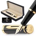 Wordsworth & Black Luxury Fountain Pen Set for Writing, Medium Nib, Black