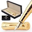 Wordsworth &amp; Black Luxury Fountain Pen Set for Writing, Medium Nib, Gold