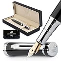 Wordsworth &amp; Black Luxury Fountain Pen Set for Writing, Fine Nib, Black