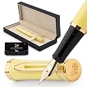 Wordsworth &amp; Black Luxury Fountain Pen Set for Writing, Medium Nib, Yellow