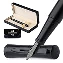 Wordsworth &amp; Black Luxury Fountain Pen Set for Writing, Broad Nib, Black