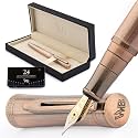 Wordsworth &amp; Black Luxury Fountain Pen Set for Writing, Medium Nib, Copper