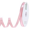 woric 120 Yards Pink Ribbon 3/8 Inch Light Pink Satin Ribbons