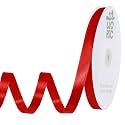 woric Red Satin Ribbon 120 Yards 3/8 Inch Thin Ribbon for Red Bows
