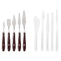 Worison 10pc Metal and Plastic Spatula Palette Painting Knife Set for Oil, Acrylic and Watercolor Painting