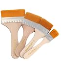 Worison Natural Finish Synthetic Flat Paint Brushes of 4 Pc (18 mm,1 Inch,1.5 Inch and 2 Inch)