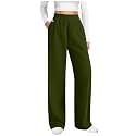 Work Pants Women Office Corduroy Stretch High Waist Pants Dressy Casual Wide Leg Joggers Trendy Loose Cozy Sweatpants