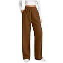Work Pants Women Office Corduroy Stretch High Waist Pants Dressy Casual Wide Leg Joggers Trendy Loose Cozy Sweatpants