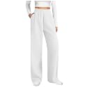 Work Pants Women Office Corduroy Stretch High Waist Pants Dressy Casual Wide Leg Joggers Trendy Loose Cozy Sweatpants