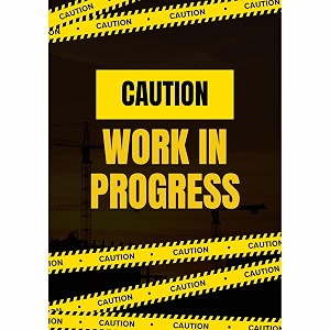 work in progress sign sticker board 29 x 20 cm  peel amp stick safety sign with 4 pre-made holes  wall mount warning sign for construction site office factory amp workplace 1 piece work in progress a4 - medium - 1 piece