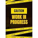 Work in Progress Sign Sticker Board 29 x 20 CM | Peel &amp; Stick Safety Sign with 4 Pre-Made Holes | Wall Mount Warning Sign for Construction Site, Office, Factory &amp; Workplace (1 Piece) (Work in progress, A4 - Medium - 1
