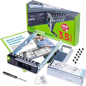 workdone 35 inch x7k8w r740 r640 r540 r440 r340 r740xd2 r7415 r7425 drive caddy - with 25 inch hdd adapter - bright led tray for dell poweredge servers - now easy setup with installation manual