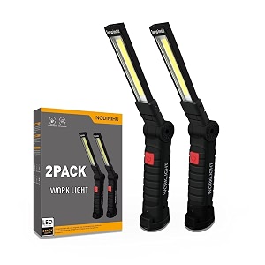 working light portable rechargeable work lights with magnetic base hanging hook360 rotate 5 modescob led 800 lumens foldable inspection light for car repair grill and outdoor use2pack