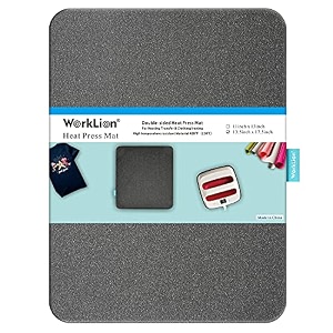 worklion heat press mat 1334x1734 large size protective resistant fireproof materials heating mat for cricut easypresseasypress 2 in vinyl htv ironing insulation transfer crafting projects