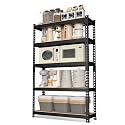 WORKPRO 5-Tier Steel Shelving Unit-Black, 27-2/5”W x 11-7/10”D x 60”H, Adjustable Storage Rack, Heavy Duty Shelf with MDF Board, 1650 lbs Load Capacity (Total) for Garage, Basement, Kitchen