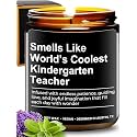 World's Coolest Kindergarten Teacher Gift Candle, Best Kindergarten Teacher Gifts, Appreciation Gifts for Teachers, Ideal Best Teachers Presents for Women, Appreciation Gift for Birthday and Christmas