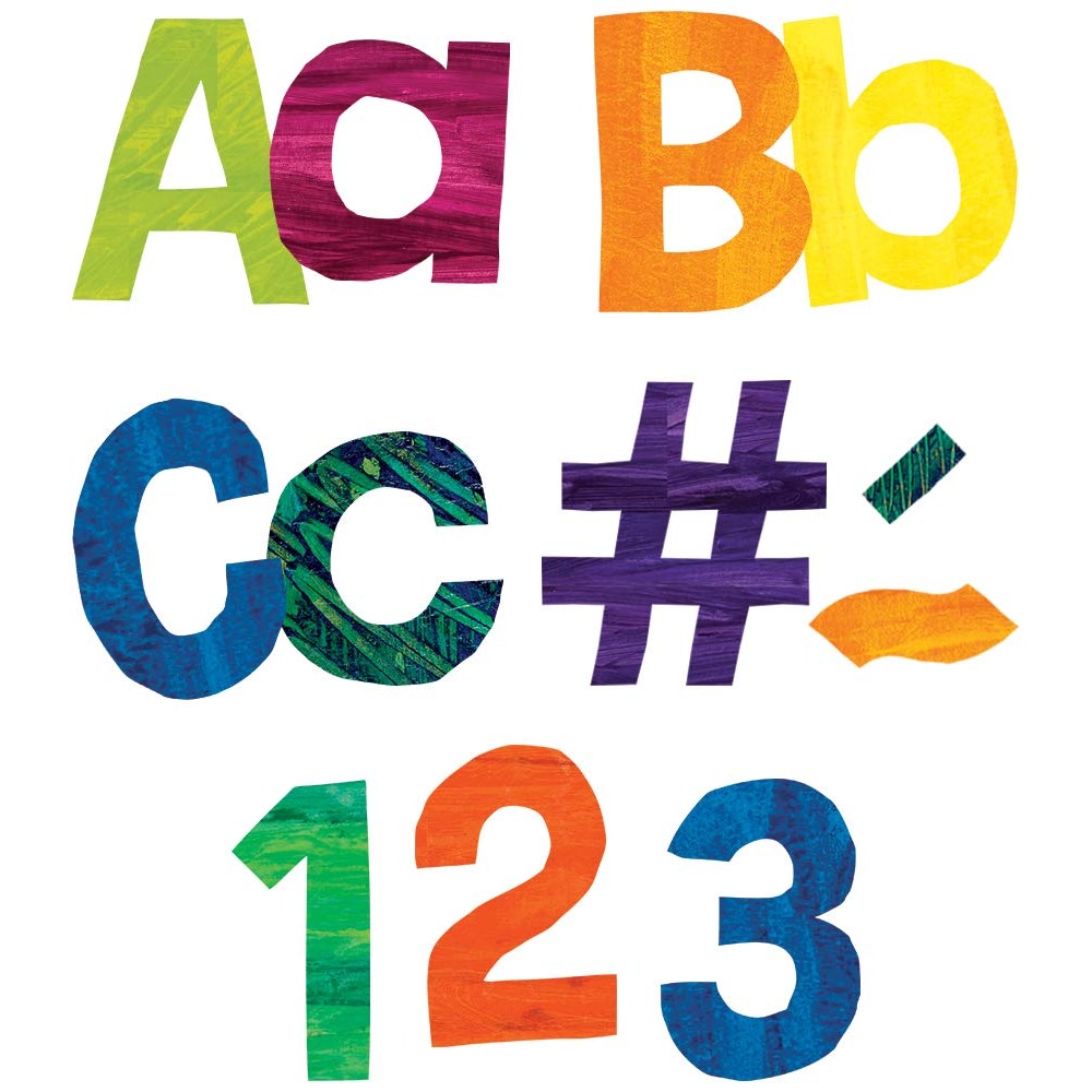 World of Eric Carle 219 Colorful Bulletin Board Letters for Classroom ...