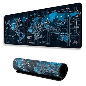 World Explorer Map Mouse Pad 11x23Inch 2mm