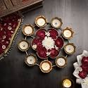 Decorative Urli Bowl for Home Handcrafted Bowl for Floating Flowers | Office Table Decor | Diwali Decoration | Tea Light Candles Home | Traditional Urli Bowl Diwali Urli | (Rangoli Urli)