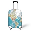 World Map Suitcase Covers for Luggage,Luggage Covers for Suitcase,Carry on Luggages Cover,Travel Luggages Suitcases Protective Cover