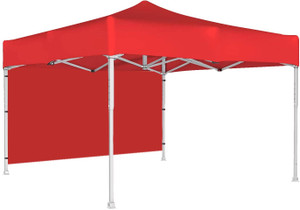 world of wish 10x10 ft popup  foldable gazebo with backdrop metal gazebo finish color - red