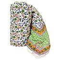 400 TC Pure Cotton Traditional Jaipuri Design Printed Light Weight Single Bed Quilt/Razai/Rajai - 85 x 55 Inches (Design 3)| TC - 200, Multicolor