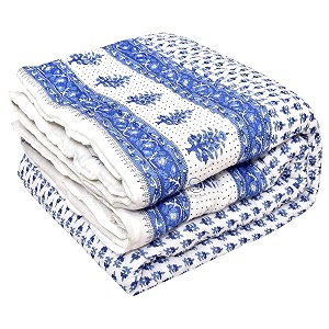 tc - 400 pure cotton traditional jaipuri design printed light weight single bed quiltrazairajai - 85 x 55 inches design 16 multicolor