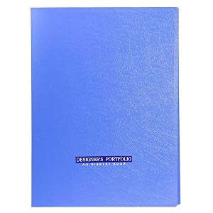 worldone a3 sizeapprox double of a4- photocopy page size 445  33  19 cm pp portfolio display book with 20 bound non-detachable top loading clear binder sleeves blue colour set of 1