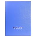 WorldOne A3 Size(Approx Double of A4- photocopy Page Size), (44.5 * 33 * 1.9 cm) PP Portfolio Display Book with 20 Bound Non-Detachable Top Loading Clear Binder Sleeves, Blue, Colour, Set of 1