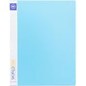 Worldone A4 Display Book File Folder | 40 Top Loading Clear Pockets | 0.8 mm Virgin PP | Display File for Presentations, Documents, Reports | Radiant Blue | Pack of 2