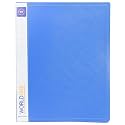 Worldone A4 Display Book File Folder | 40 Top Loading Clear Pockets | 0.8 mm Virgin PP | Display File for Presentations, Documents, Reports | Blue | Pack of 2