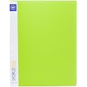 Worldone A4 Display Book File Folder | 40 Top Loading Clear Pockets | 0.8 mm Virgin PP | Display File for Presentations, Documents, Reports | Radiant Green | Pack of 2