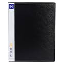 Worldone A4 Display Book File Folder | 40 Top Loading Clear Pockets | 0.8 mm Virgin PP | Display File for Presentations, Documents, Reports | Black | Pack of 2