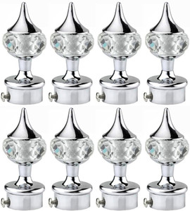 Worldson Silver Curtain Knobs Curtain Rods Rod