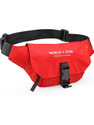 Worldstar Waist Bag for Men Stylish Chest,Fanny Pouch,Belt Sport Bag Hiking,Trekking( RED) Document Money Phone Belt Sport Bag for Men and Women travel waist bag (Black)