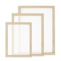 Worown 3 Size Wooden Paper Making Mould Frame Papermaking Screen for DIY Paper Craft and Dried Flower Handcraft