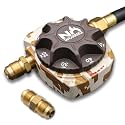 NO WORRIEZ Safety Auto Shut-Off Gas Timer for Propane & Natural Gas | Outdoor Grill, Fire Pit, Pizza Oven | – 100,000 BTU w/ 1/2" Flared Connector & Hose & Flare Male Adapter, Patent Pending