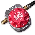 NO WORRIEZ Safety Auto Shut-Off Gas Timer for Propane & Natural Gas | Outdoor Grill, Fire Pit, Pizza Oven | – 100,000 BTU w/ 3/8" Flared Assembly Connector & Hose, Patent Pending