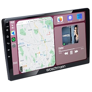 woschmann 4gb64gb car android system touch screen 9 inchts9pro car stereowireless carplay adapter amp android auto 4th gen display screen  including rearview led camera universal for all cars