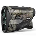 WOSPORTS Hunting Rangefinder, Range Finder for Hunter with Bow Hunting Mode/Distance/Angle/Speed/Scan Multi Functional, 6X Magnification, 1500-Yard