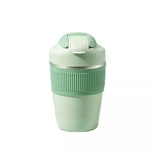 wosta travel mug insulated coffee cup with leakproof lidvacuum insulation stainless steel reusable for hot cold coffee non-slip protective cover mint green 480 ml