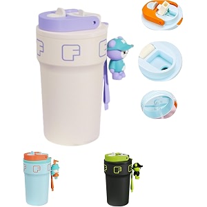 wosta travel mug insulated coffee cup with leakproof lidvacuum insulation stainless steel reusable for hot cold coffee non-slip protective cover white 550 ml