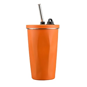 wosta travel mug insulated coffee cup with leakproof lidvacuum insulation stainless steel reusable for hot cold coffee non-slip protective cover orange 600 ml