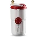 Wosta Travel Mug, Insulated Coffee Cup with Leakproof Lid,Vacuum Insulation Stainless Steel Reusable for Hot Cold Coffee, Non-Slip Protective Cover, (Red, 420 Ml Without Smart Display)
