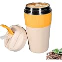Wosta Travel Mug, Insulated Coffee Cup with Leakproof Lid,Vacuum Insulation Stainless Steel Reusable for Hot Cold Coffee,Tea, Thermal Mug with Non-Slip (Yellow, 480 Ml)