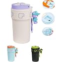 Wosta Travel Mug, Insulated Coffee Cup with Leakproof Lid,Vacuum Insulation Stainless Steel Reusable for Hot Cold Coffee, Non-Slip Protective Cover, (White, 550 Ml)