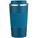 Wosta Travel Mug, Insulated Coffee Cup with Leakproof Lid,Vacuum Insulation Stainless Steel Reusable for Hot Cold Coffee, Non-Slip Protective Cover, (Vanila, 420 Ml Without Smart Display)